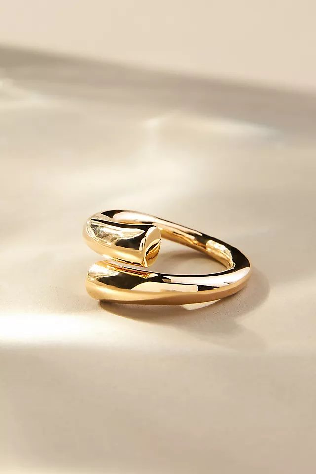 Crossed Gold Ring | Anthropologie (US)