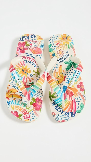 x Farm Rio Alto Astral Flip Flops | Shopbop