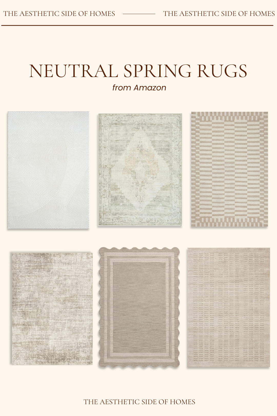 Amazon has some amazing neutral rug options that are perfect for refreshing your space for spring! I love the variety of textures, especially that scalloped edge detail that adds such a sophisticated touch to any room. ✨ 

 #LTKdayinmylife #LTKSeasonal #LTKHome