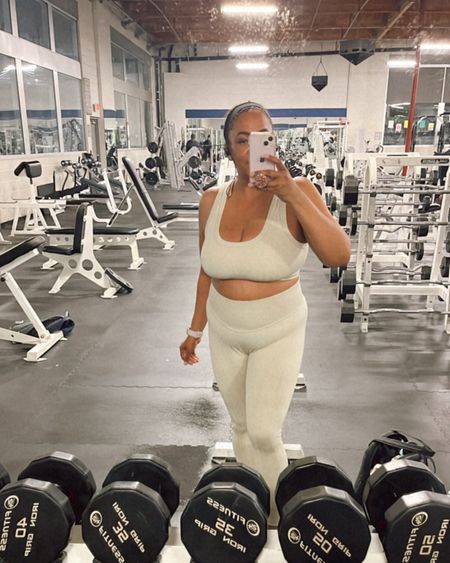 I used to shy away from this area in the gym! Now I’m so comfortable that I take selfies there. Hahaha! Wearing an xl in the top and bottoms. 

#LTKcurves #LTKfit #LTKunder50