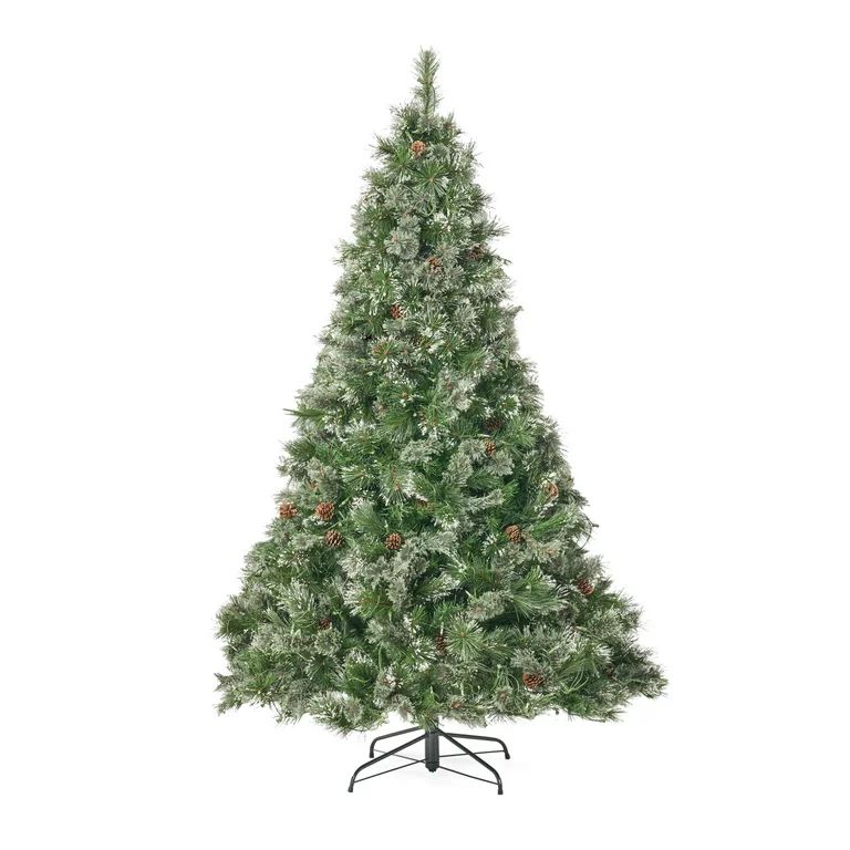 GDF Studio 7 Foot Cashmere Pine and Mixed Needles Pre Lit LED Artificial Christmas Tree with Snow... | Walmart (US)