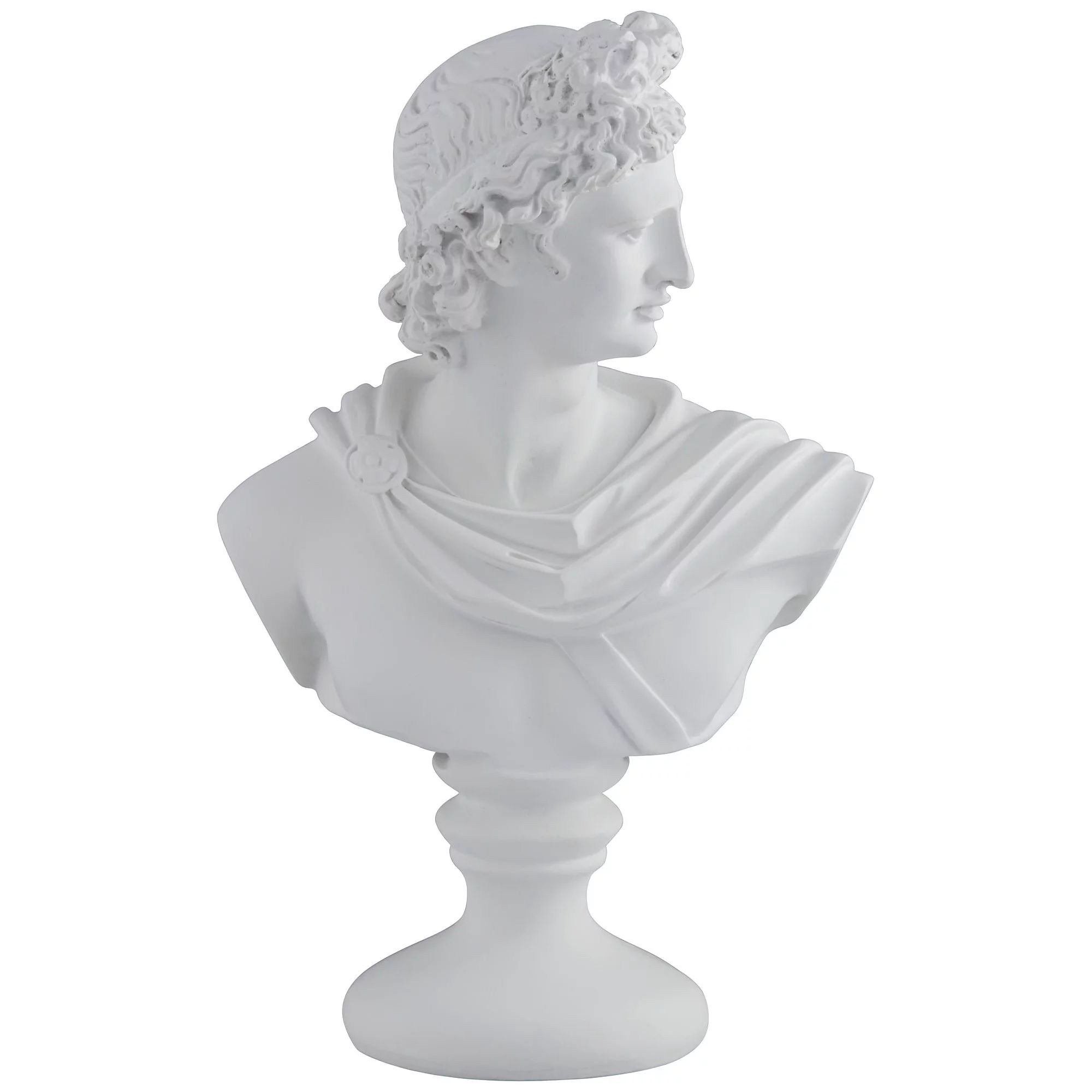 Dahlia Studios Male 11 1/2" High Matte White Bust Sculpture | Walmart (US)