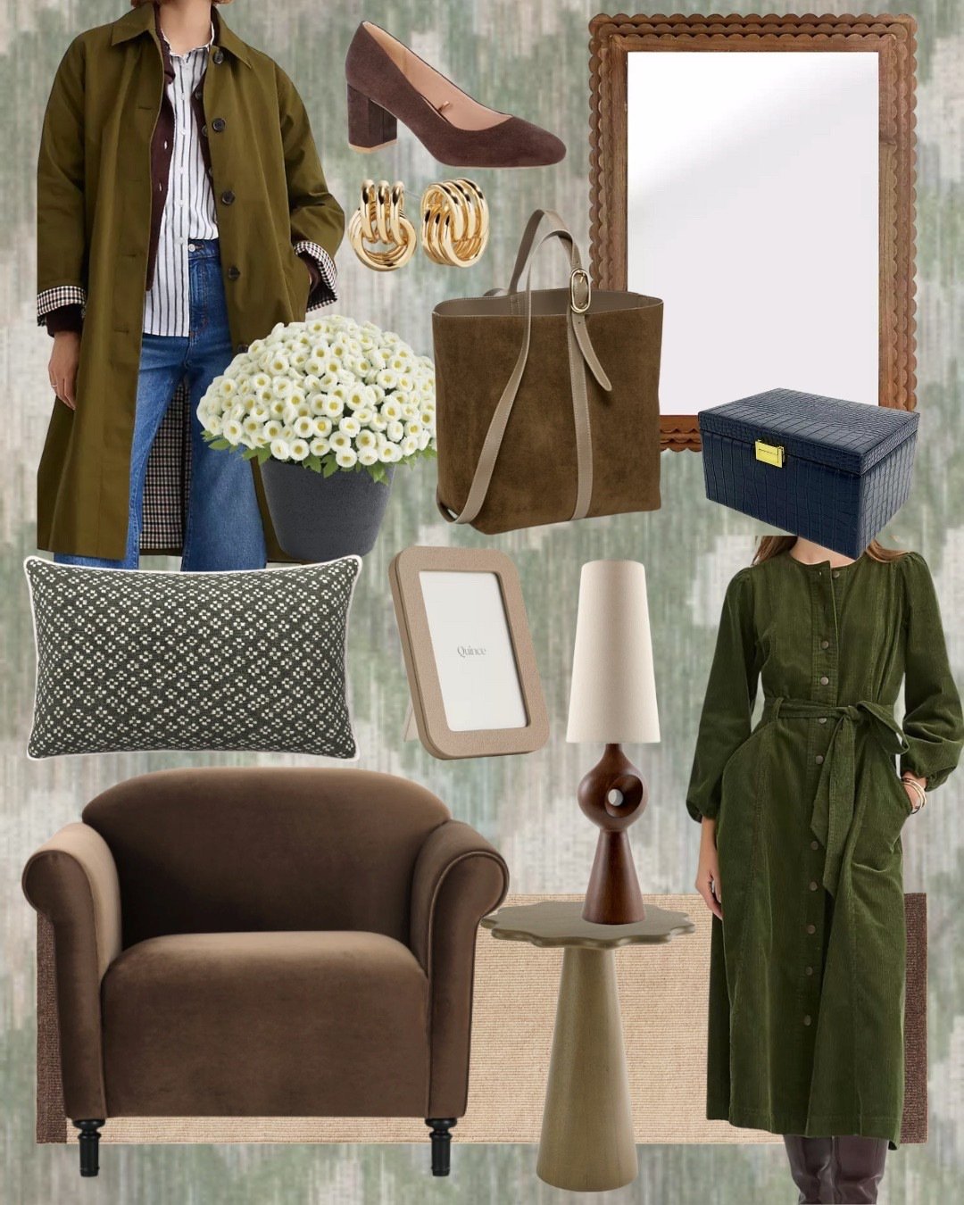 Green can be a neutral! This new winter home and fashion edit embodies just that. You won’t believe the price on this chic tote! 

Winter fashion, fall dresses, midi dress, women’s shoes, shoe edit, suede pumps, interiors, interior design, affordable fashion, budget friendly fashion, home finds, handbag, designer look for less, accent chair, brown chair, budget friendly home decor, barn jacket, pillow cover, mirror, gold earrings, picture frame, wool runner, area rug, gold side table, accent table, lamp, lighting, table lamp, navy decorative box, mums, corduroy dress, olive finds, wooden mirror, scallop accents, scalloped mirror 

#LTKStyleTip #LTKSeasonal #LTKHome