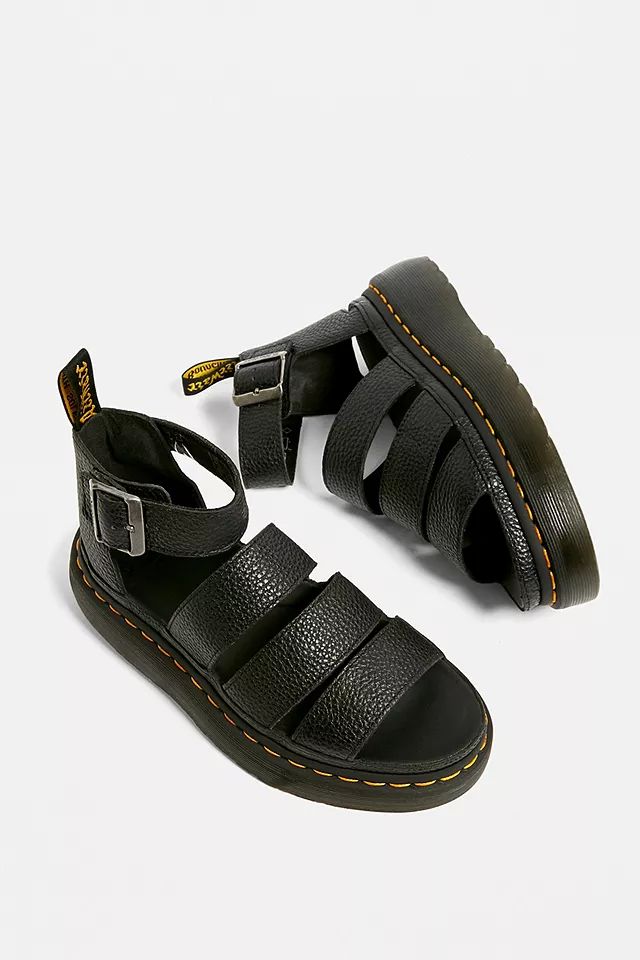 Dr. Martens Black Clarissa II Quad Platform Sandals | Urban Outfitters (EU)