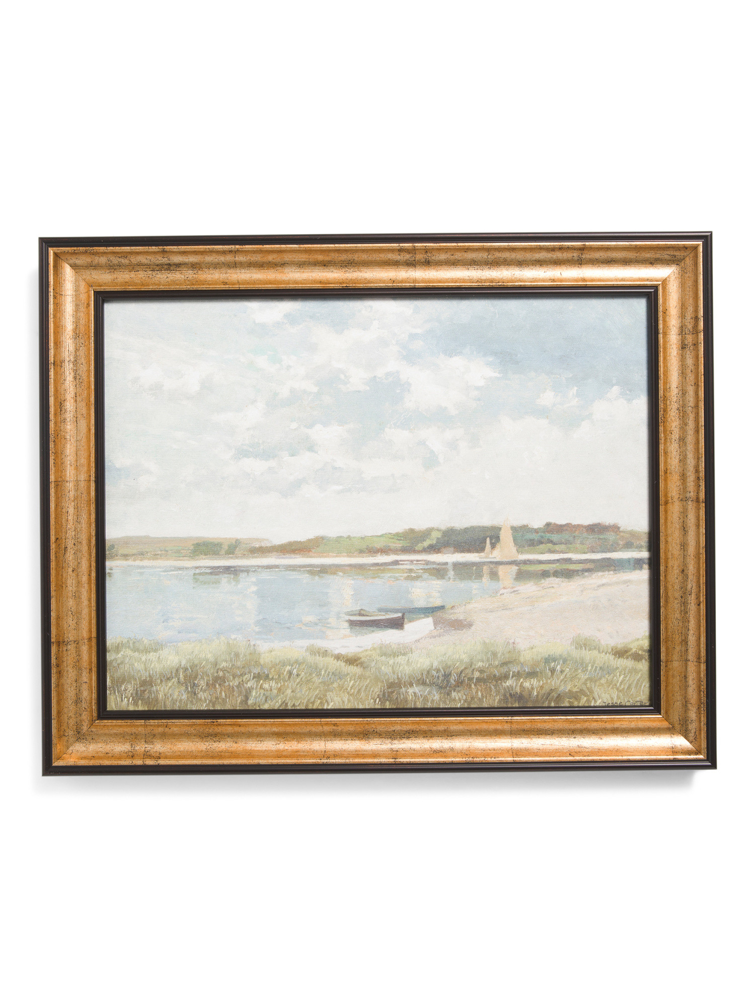 16x20 Coast With Sailboat Wall Art | Coastal | Marshalls | Marshalls