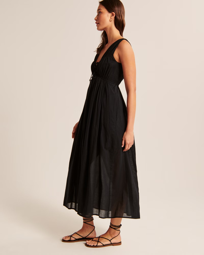 Tank Tie-Front Maxi Dress | Abercrombie & Fitch (US)