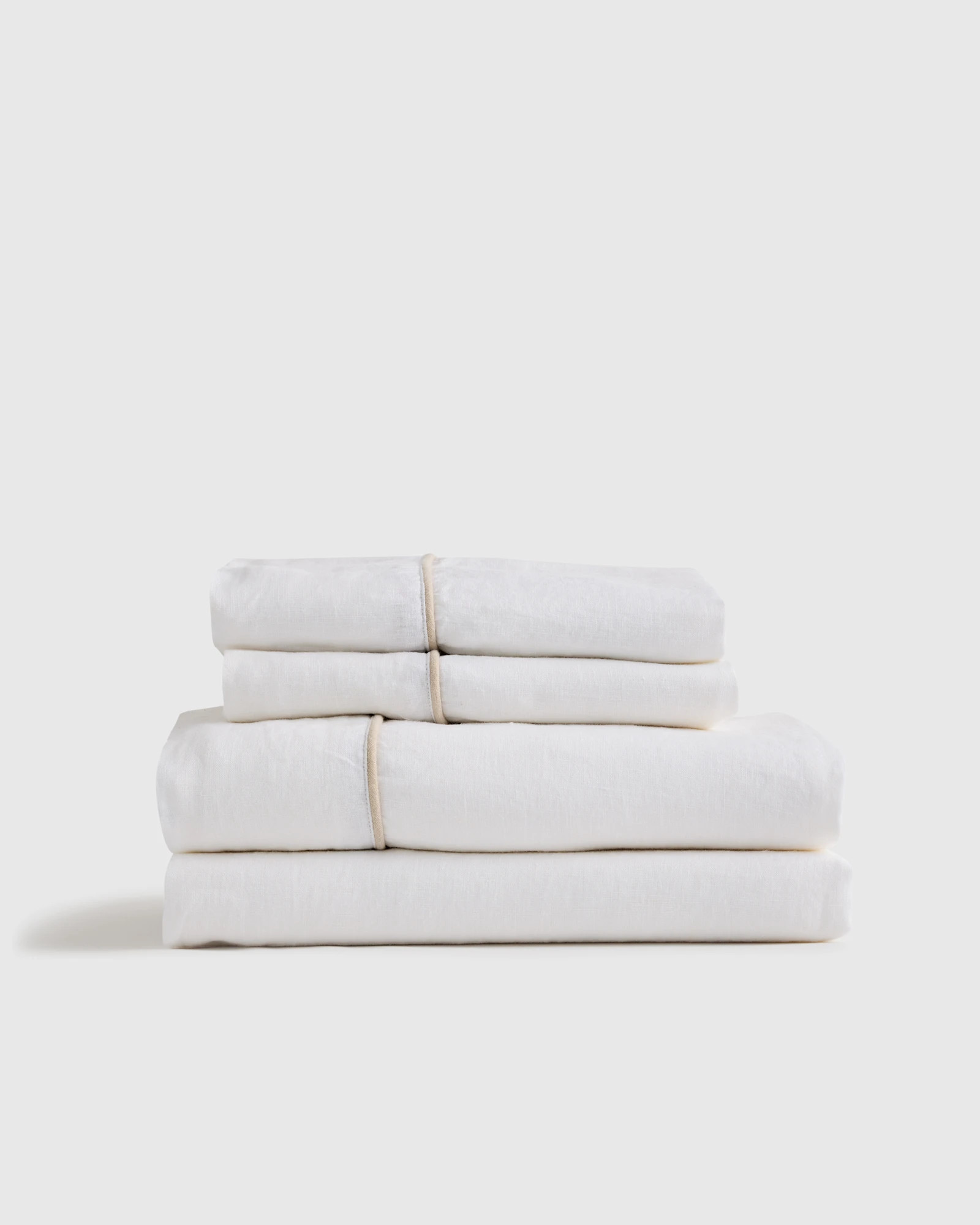European Linen Piped Sheet Set | Quince
