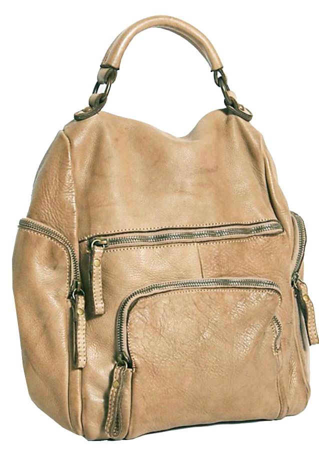 Mia Backpack in Taupe | Bolsa Nova Handbags