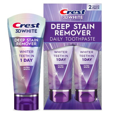 Crest 3D White Deep Stain Remover Ultra-White Toothpastes - 2.1oz/2pk | Target