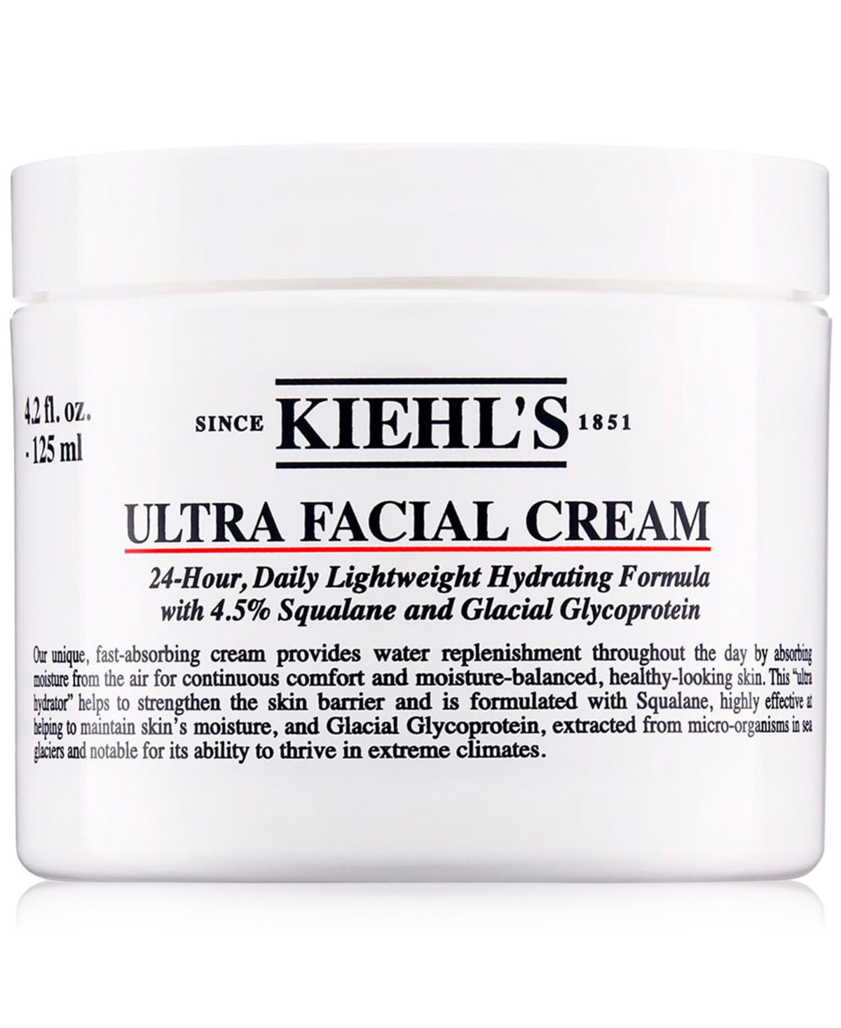 Kiehl's Since 1851 Ultra Facial Cream with Squalane, 4.2 oz. | Macy's
