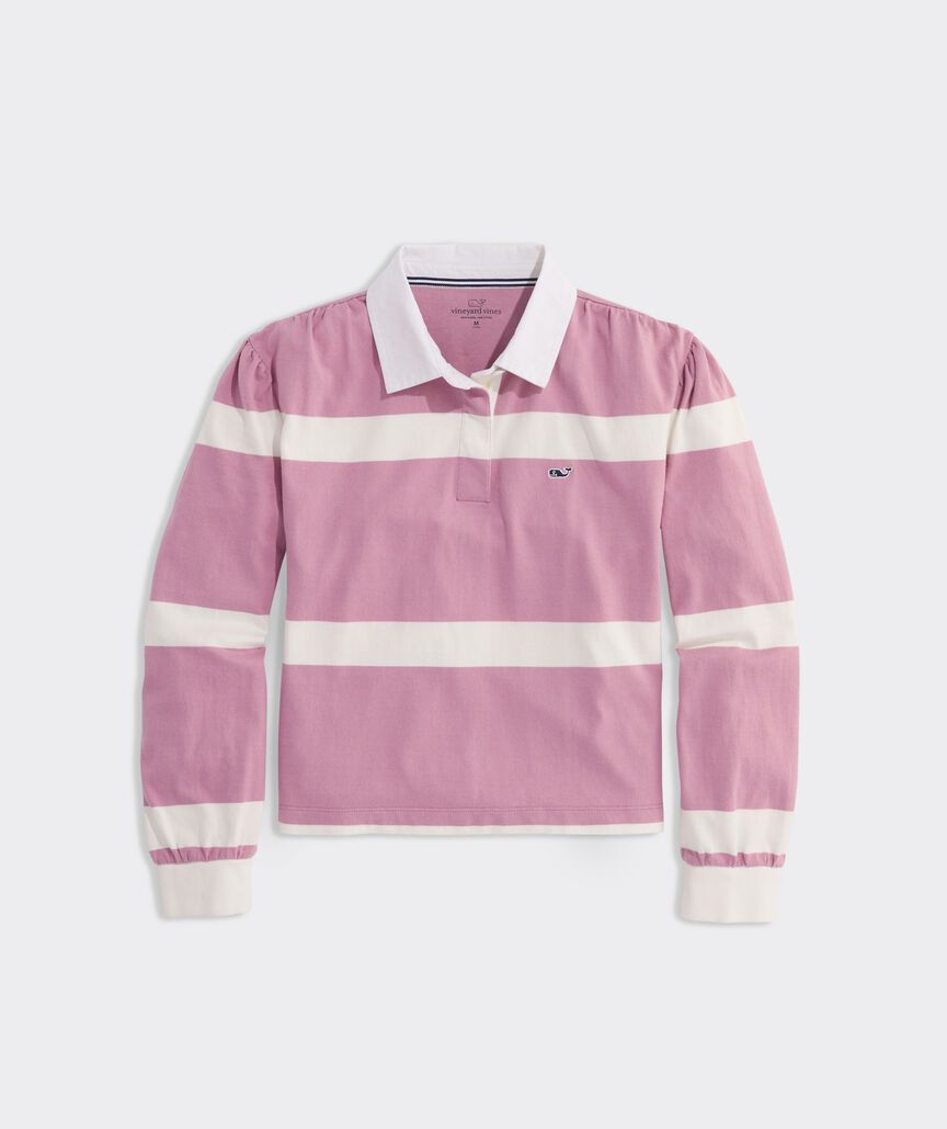 Girls' Puff-Sleeve Rugby Top | vineyard vines