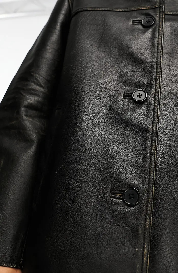 Button-Up Leather Jacket | Nordstrom