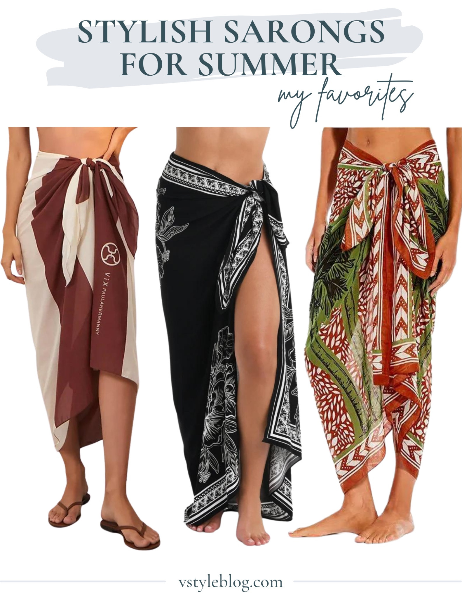 Stylish Sarongs for Swimsuits, summer outfit, swim coverup: ViX Swimwear Boardwalk Print Cover-Up, La Blanca Cover-Up Pareo, and Antonio Melani Cartagena Classic Toe Pareo Sarong Swimsuit Cover-Up

#LTKStyleTip #LTKSeasonal #LTKSwim