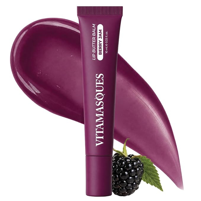 Vitamasques Lip Butter Balm - Berry Jam, Korean Lip Balm - Peptide Lip Treatment - Lips Balm Hydr... | Amazon (US)