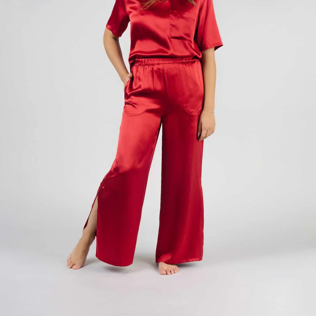 Serenity Silk Wide Leg Pant | Cozy Earth