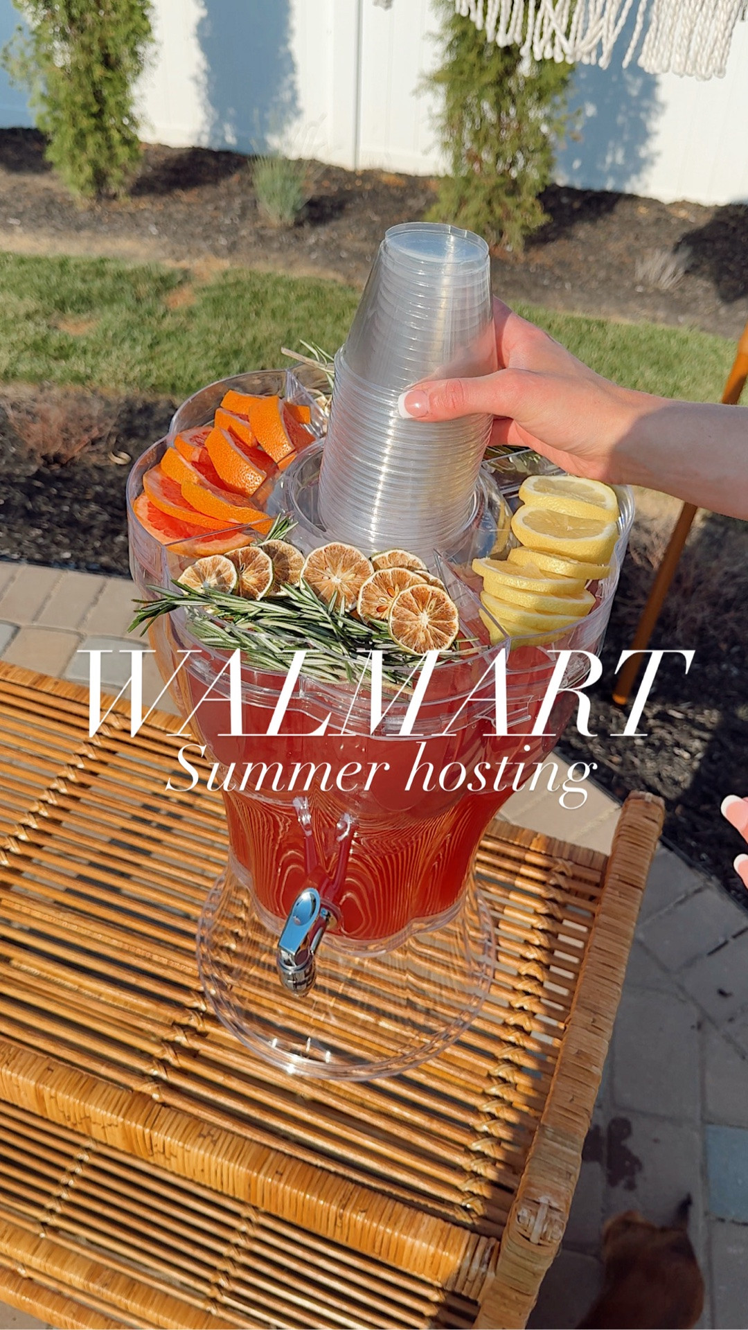 Easy summer bar cart set up with @Walmart! 🍉⛱️ 

Highlights: 

1. Mark my word every single person will ask you where this drink dispenser is from. Less than $30 and 3.5 gallon. Use it for chilled water and you’ll never have to refill it. 

2. This bar cart (I’ve never purchased something so fast in my life) and it came fully assembled. I repeat, fully assembled!! 

3. This simple garnish tray could literally be used for a thousand things: coffee bars, fun taco stations, ice cream sundae toppings — endless 

WalmartPartner, WalmartFinds, home decor, home decorating, bar cart, walmart, hosting, entertaining, summer hosting, summer ideas

#LTKHome #LTKSeasonal #LTKdayinmylife