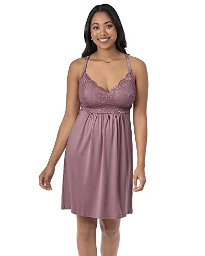 Kindred Bravely Lucille Nursing Nightgown & Maternity Gown (Twilight, X-Small) | Amazon (US)