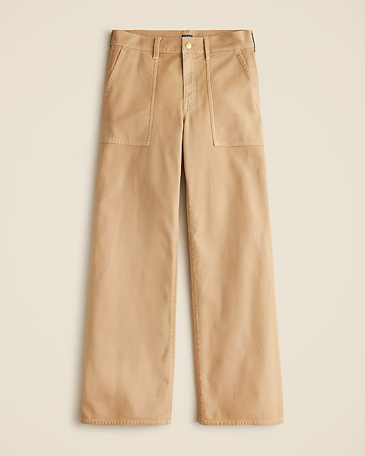 Camp-pocket wide-leg pant in stretch cotton blend | J. Crew US