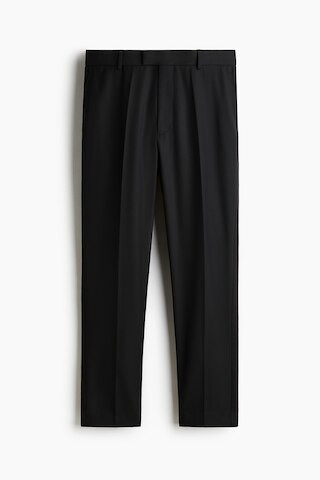 H & M - Slim-Fit Wool-Blend Tuxedo Pants - Black | H&M (US + CA)