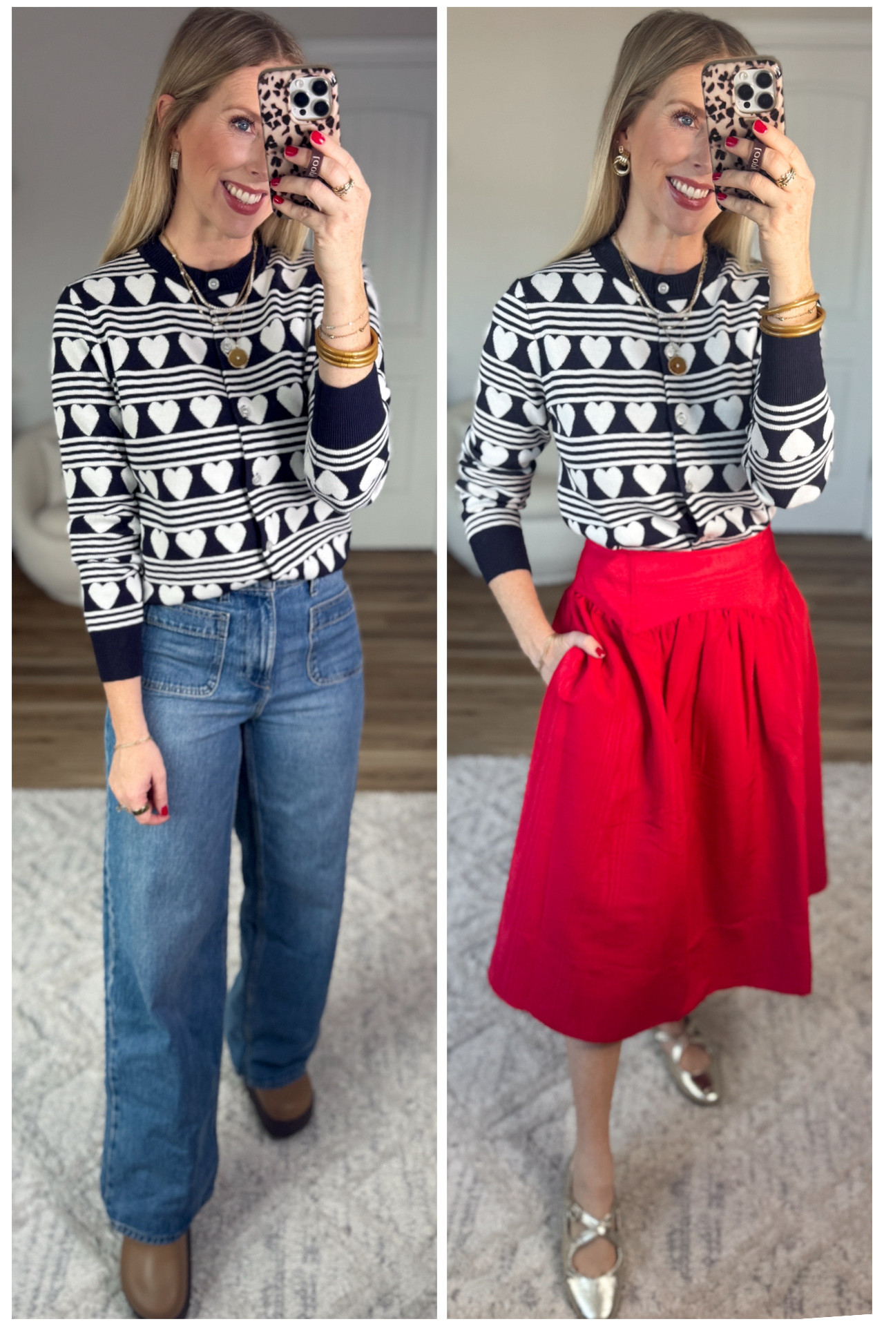 2 ways to style this heart & stripe cardigan from Walmart! 

#LTKFindsUnder50 #LTKootd