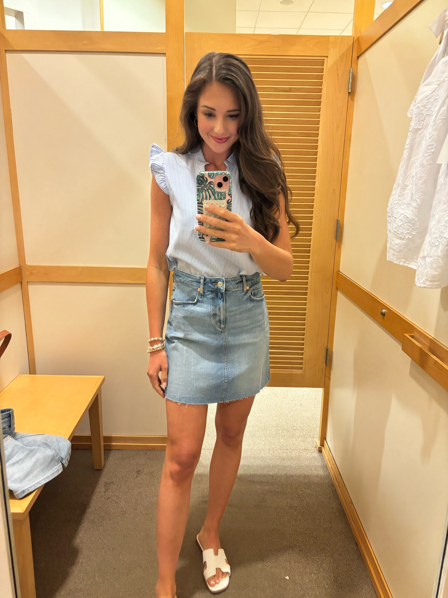 Found the best staple denim skirt at #loft. It’s on sale today too! Wearing at size 0! 

#LTKstyletip #LTKsalealert