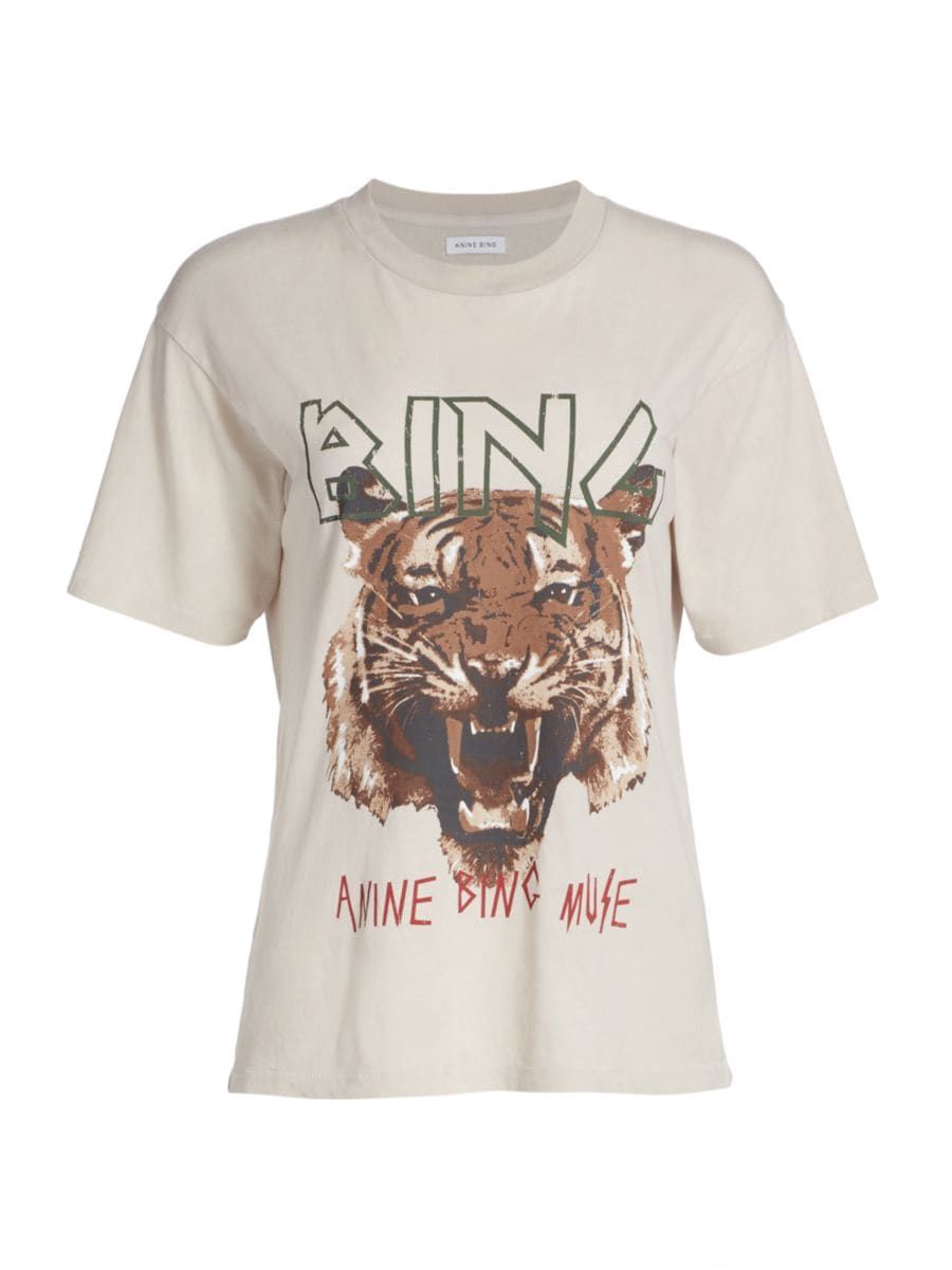 ANINE BING Tiger Logo T-Shirt | Saks Fifth Avenue