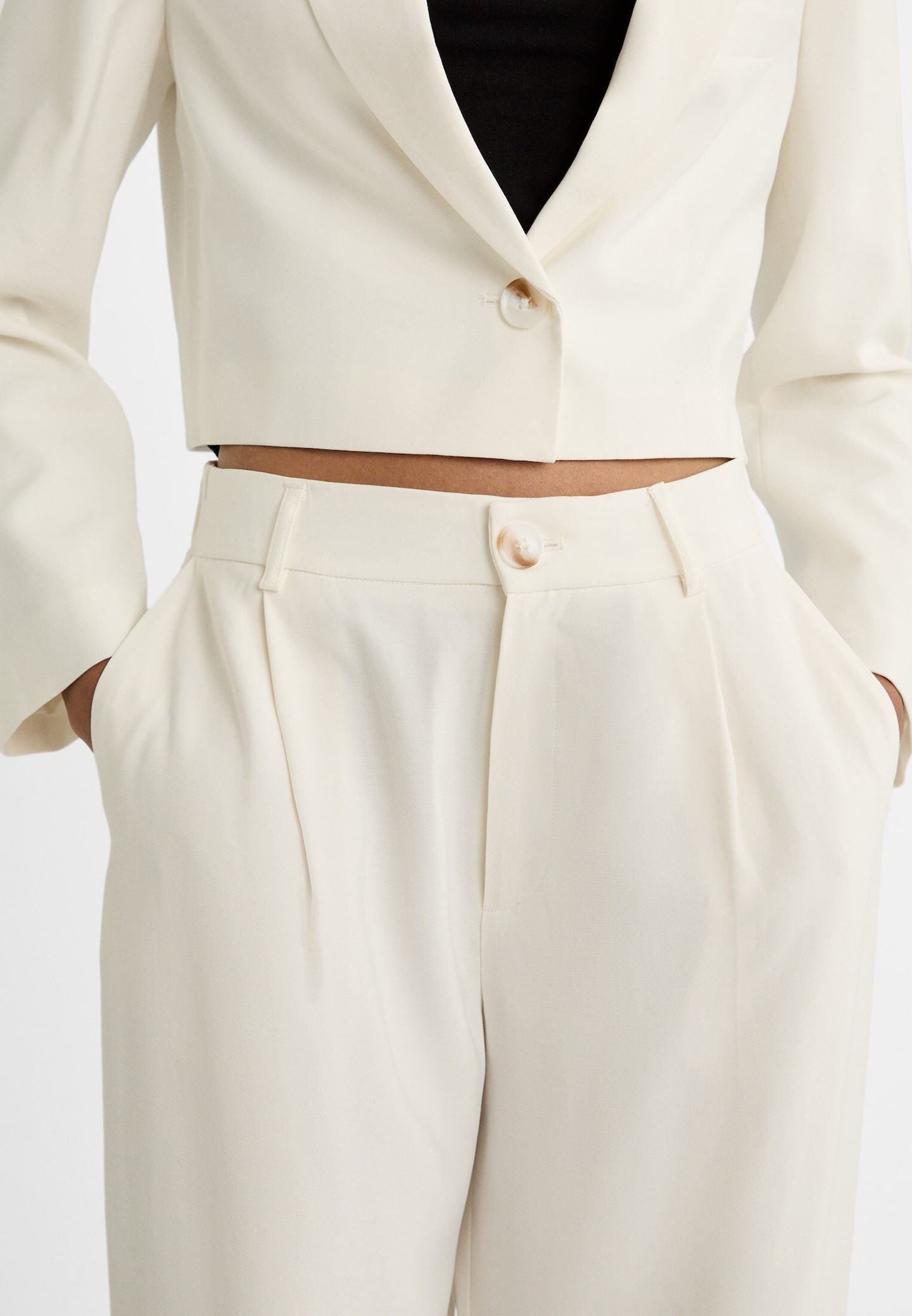 Smart straight-leg trousers | Stradivarius (UK)