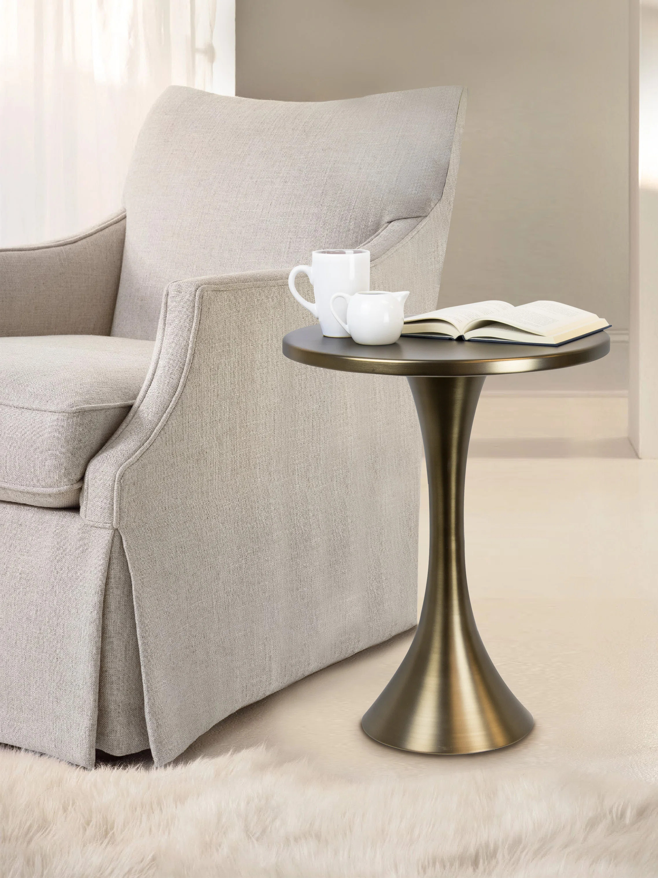 Aunna Steel Top End Table | Wayfair North America