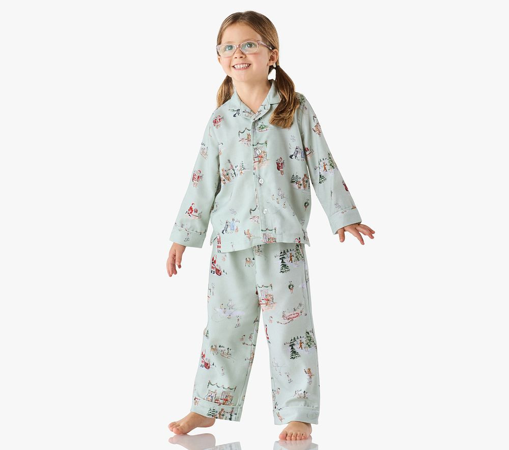Riley Sheehey Holiday Flannel Kid Pajama Set | Pottery Barn Kids
