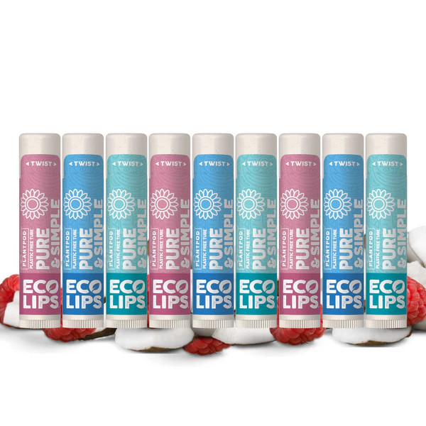 Pure & Simple Variety Plant Pod® Organic Lip Balm, 9 Pack Variety | Eco Lips