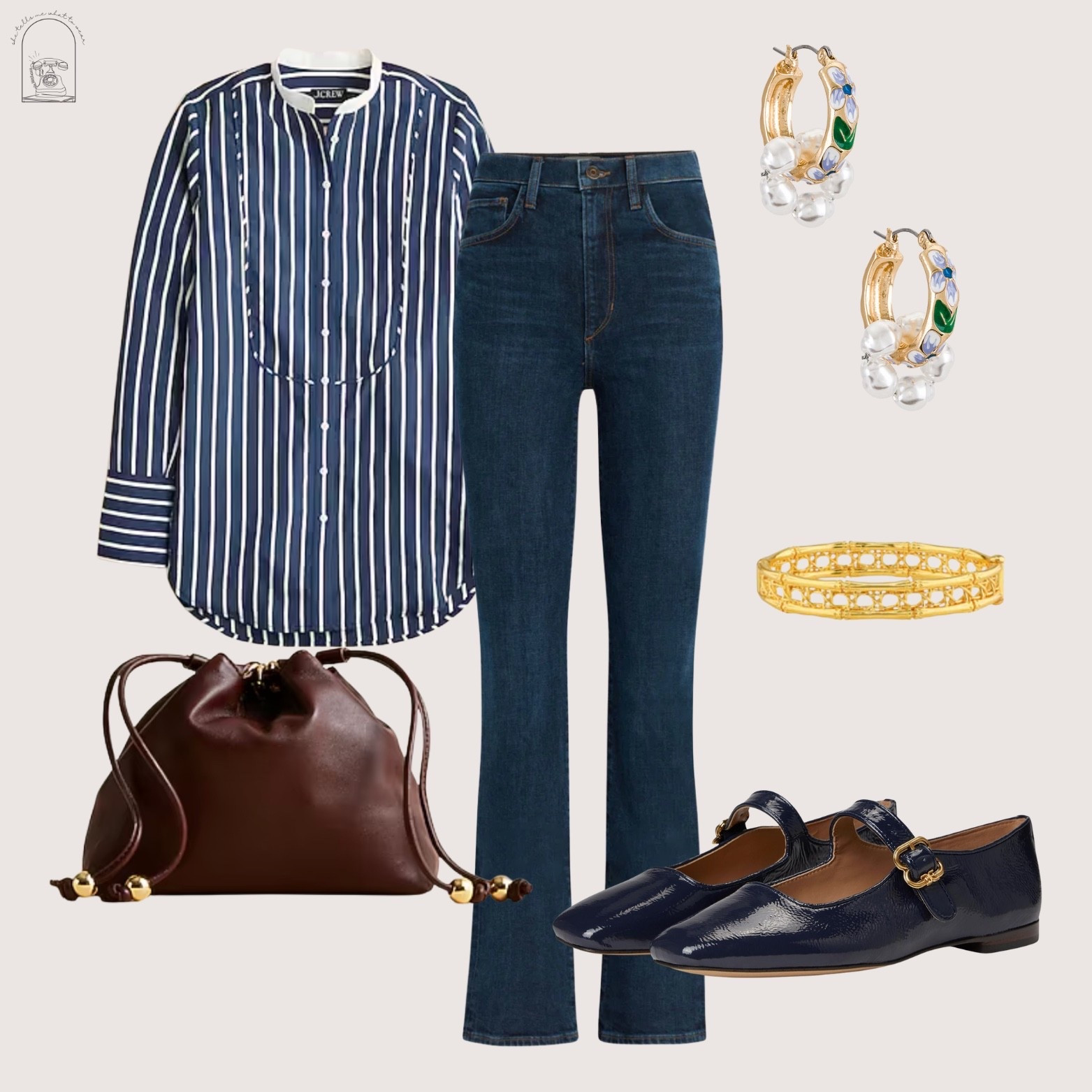 stripe super fan 🫶🏽 classic-but-cool layers for everyday because a crisp button down top + great denim never fail. finisher this outfit with polished flats that could be worn with so many other looks and gold details for that effortless put-together feel.

shop the look & all my everyday favorites 👉 in highlights
#LTKstyle #LTKfinds #LTKunder100 #everydayoutfit 

#LTKSeasonal #LTKootd #LTKgrwm