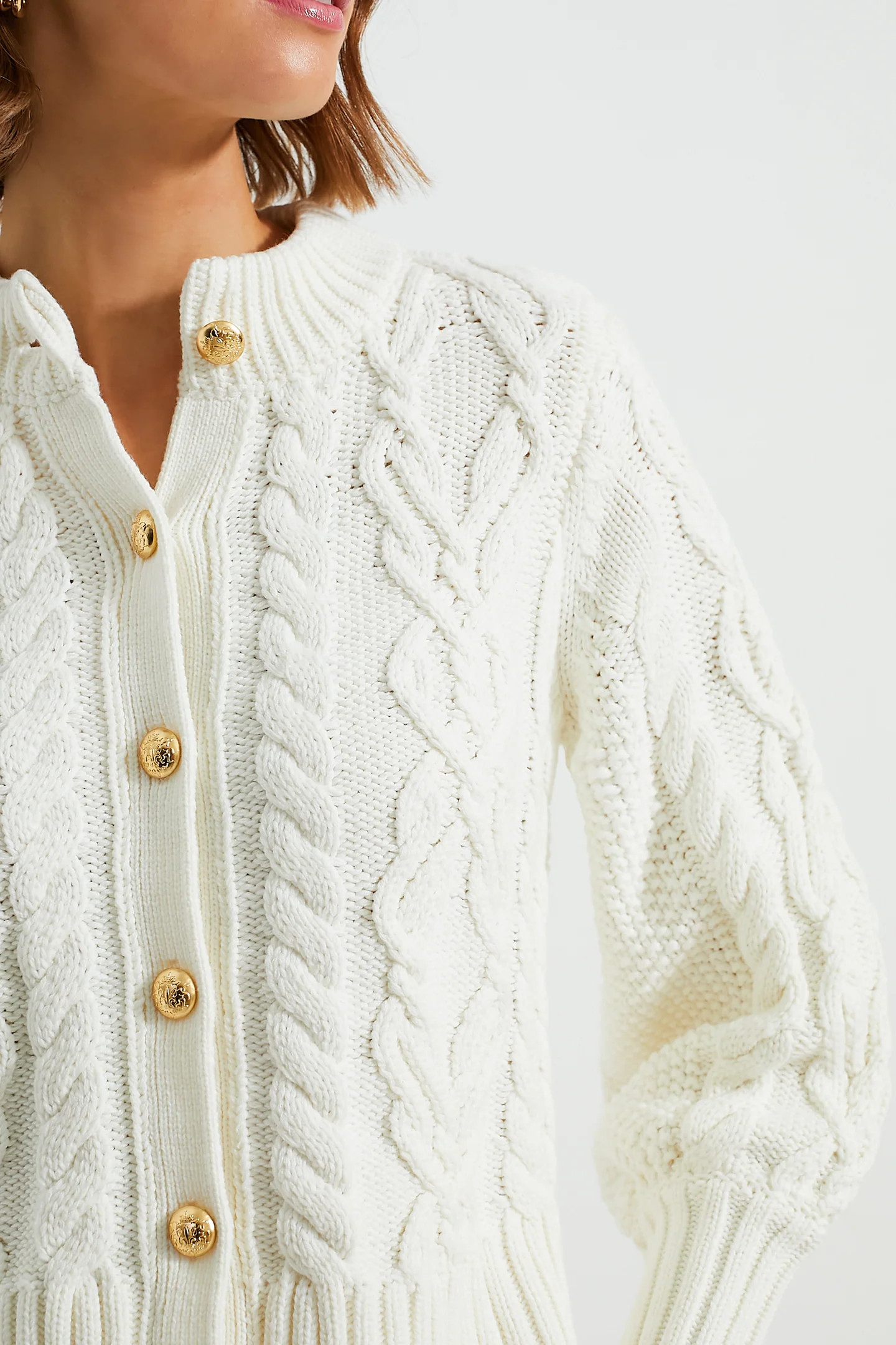 Ivory Cotton Colette Cardigan | Tuckernuck (US)