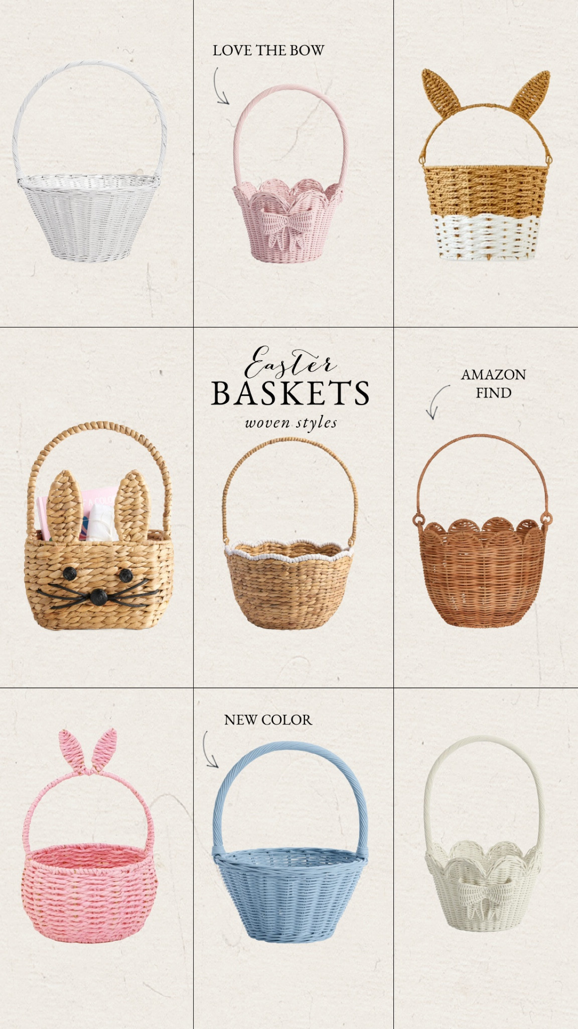 Woven Easter Baskets for kids 

#LTKKids #LTKBaby #LTKSeasonal