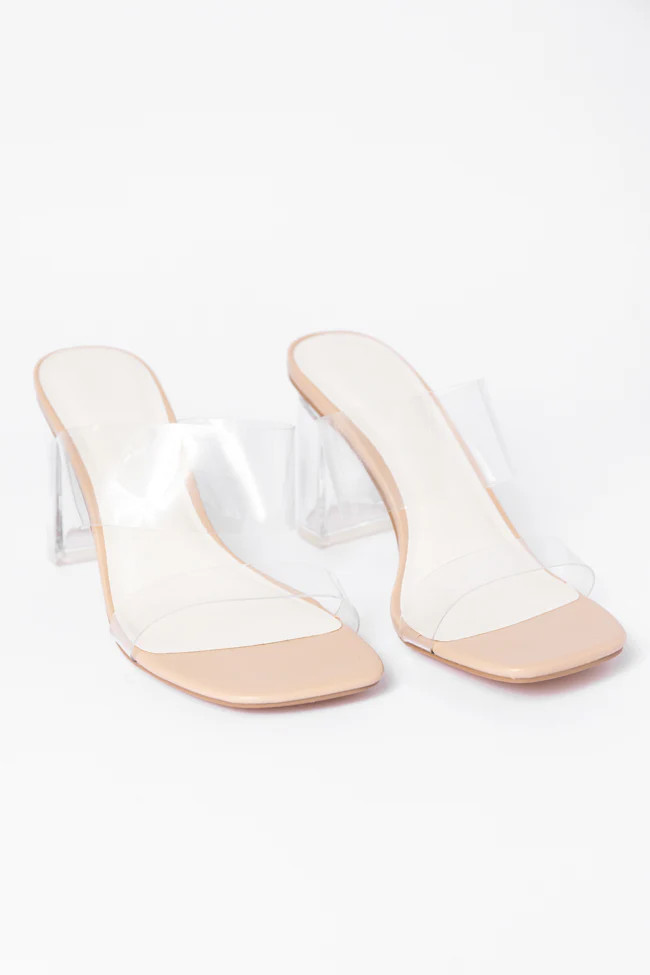 Evelyn Clear Heels SALE | Pink Lily