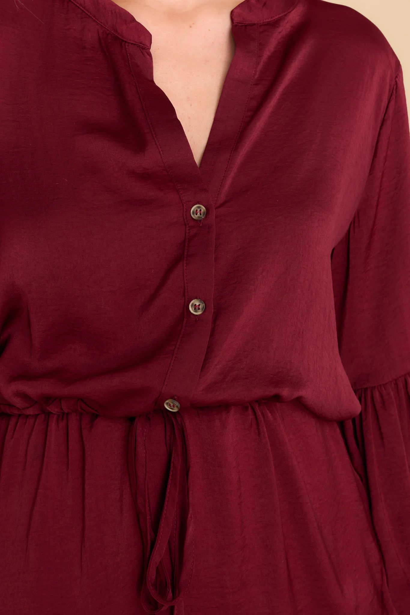 Moment Of Truth Burgundy Dress | Red Dress 