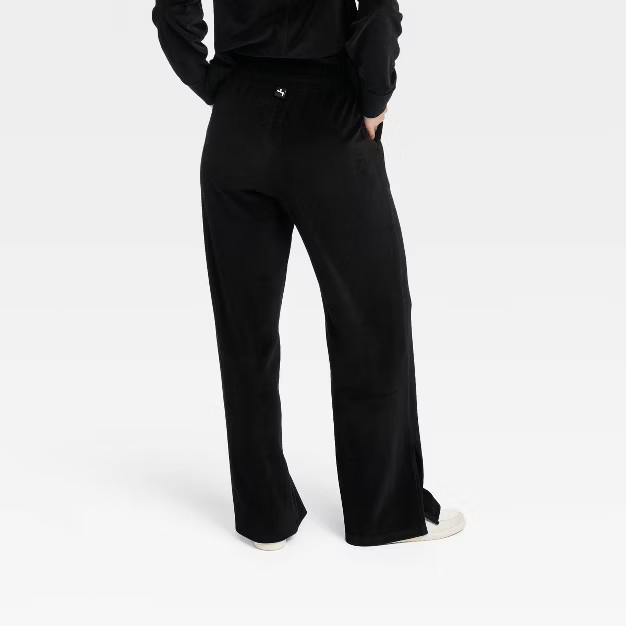Women's Mid-Rise Velour Wide Leg Pants - JoyLab™ | Target