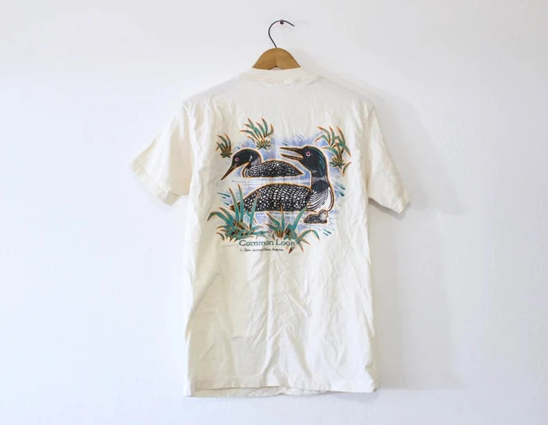 Vintage Loon T-shirt, Loon Shirt, Bird Shirt, Lake Shirt, Wildlife Shirt, Vintage Shirt, Duck Shi... | Etsy (US)