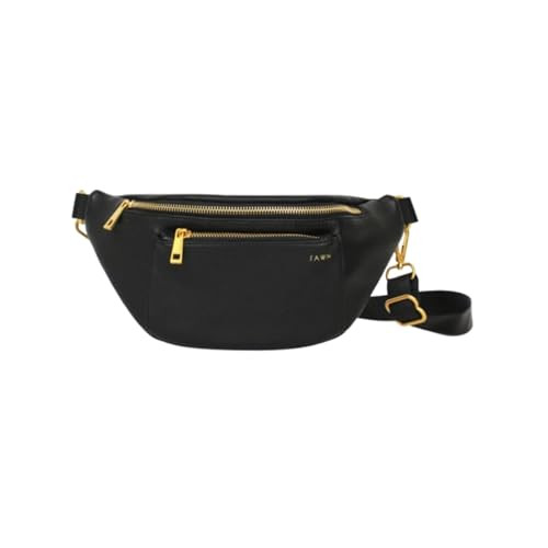 FAWN DESIGN The Fawny Pack Black Fanny Pack, Fanny Pack for Women Crossbody Bag, 2 Pockets and 6 6 Interior Card Slots, Adjustable Nylon Strap | Amazon (US)