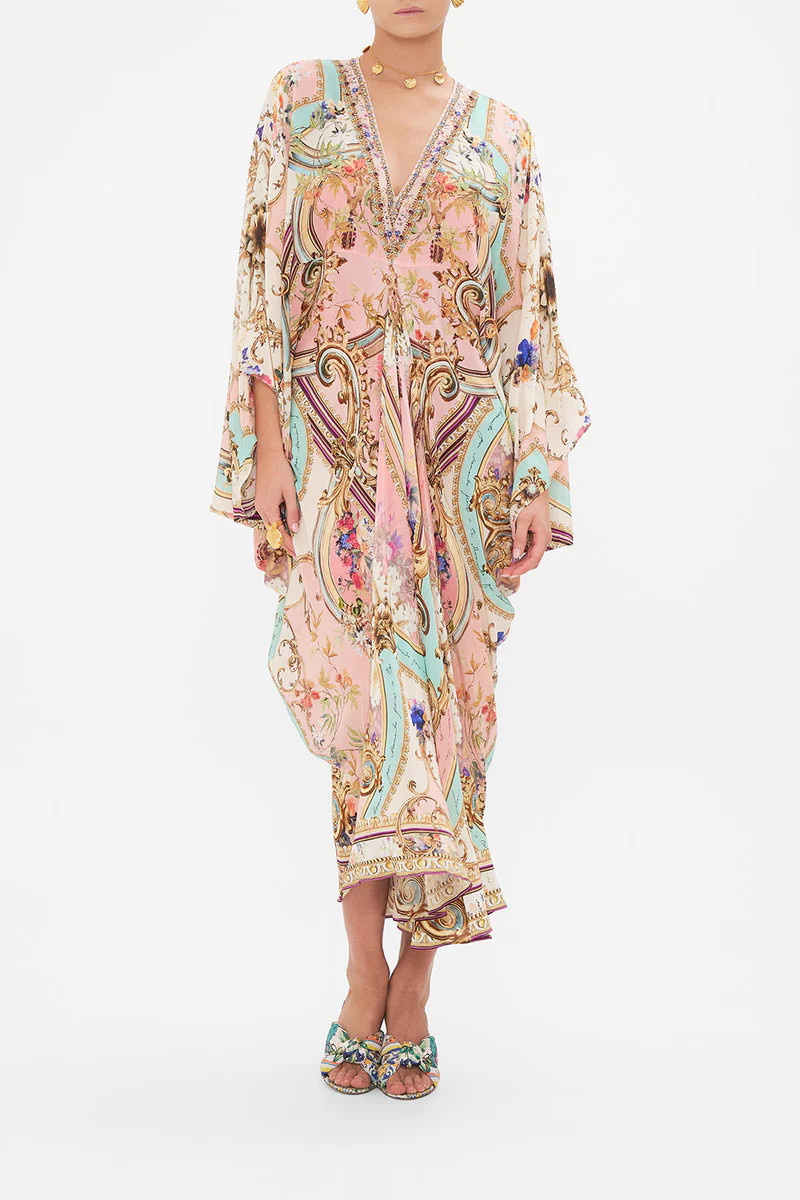 T SHAPE LONG KAFTAN LETTERS FROM THE PINK ROOM | Camilla US