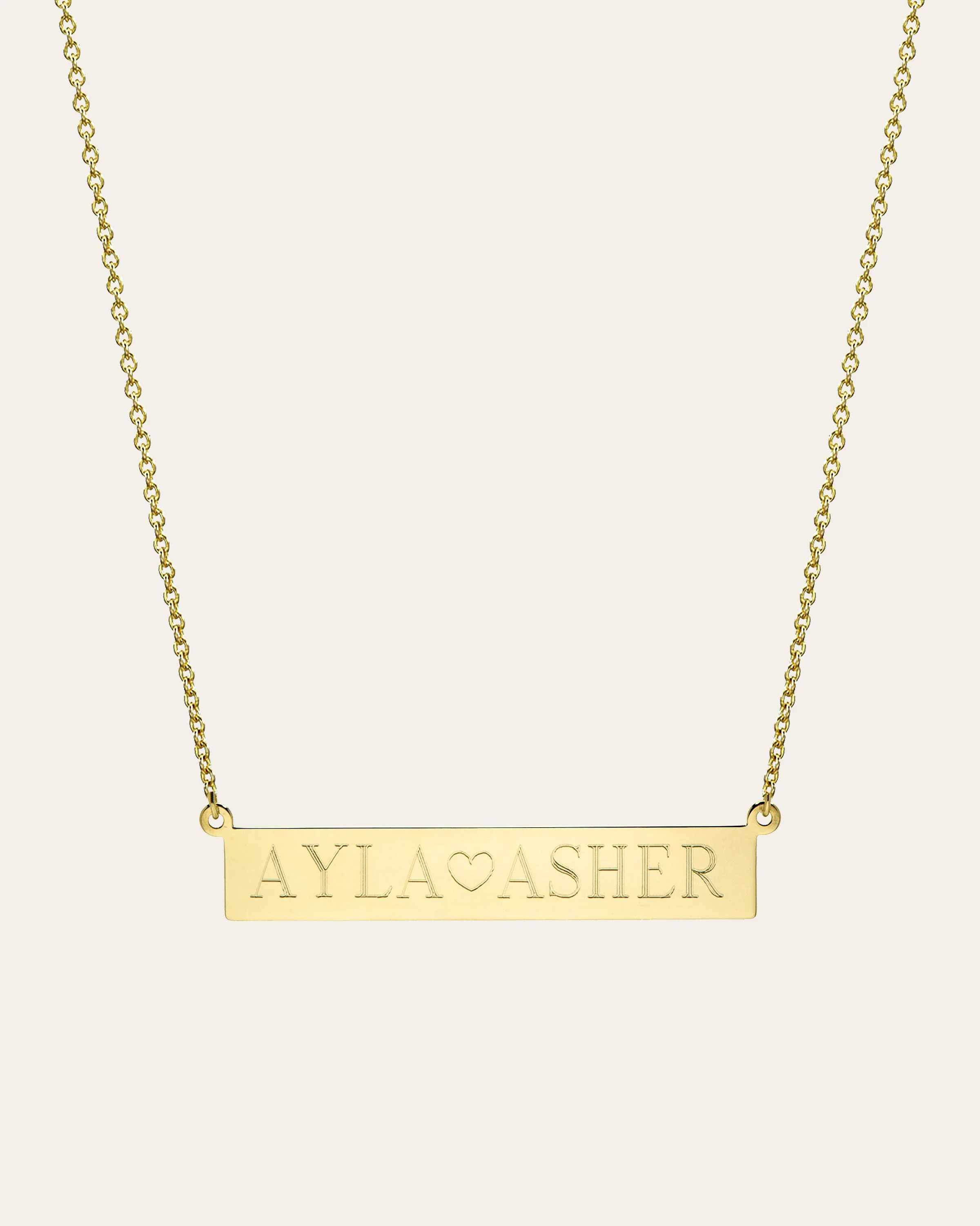 Nameplate Necklace | Zoe Lev Jewelry