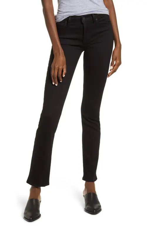 Hudson Jeans Nico Mid Rise Straight Jeans in Black at Nordstrom, Size 30 | Nordstrom