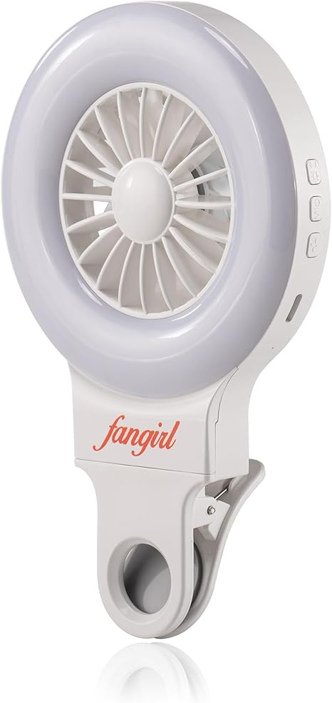Fangirl: 2-in-1 Clip on Phone Fan and Selfie Ring Light | Amazon (US)