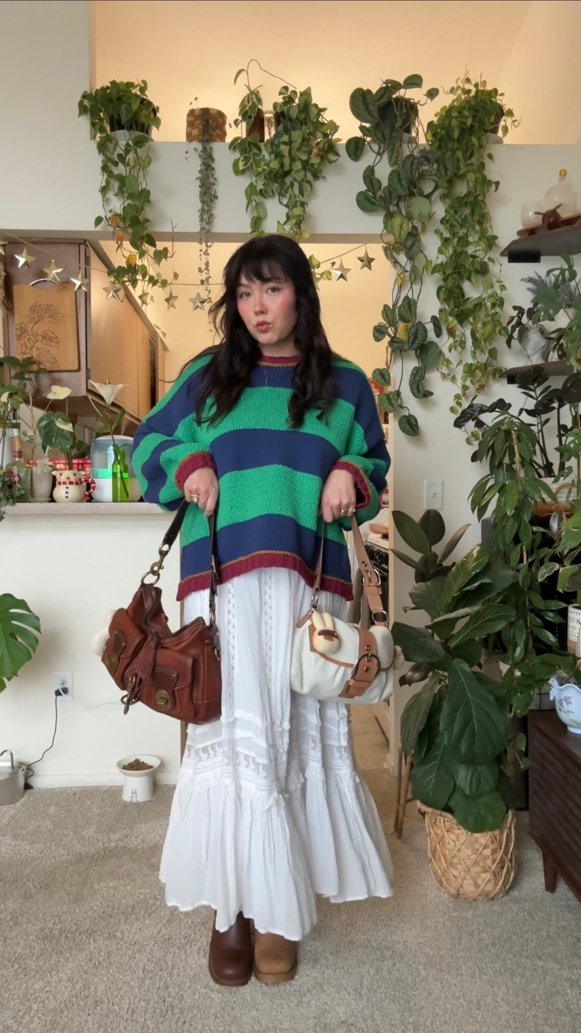 Size Large sweater, white dress is past season free people 