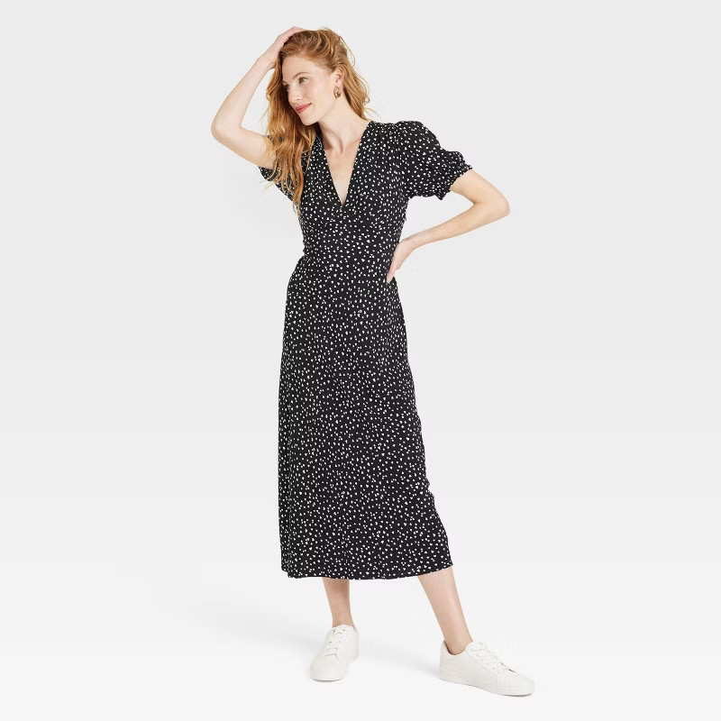 Women's Puff Short Sleeve Dress - A New Day™ | Target