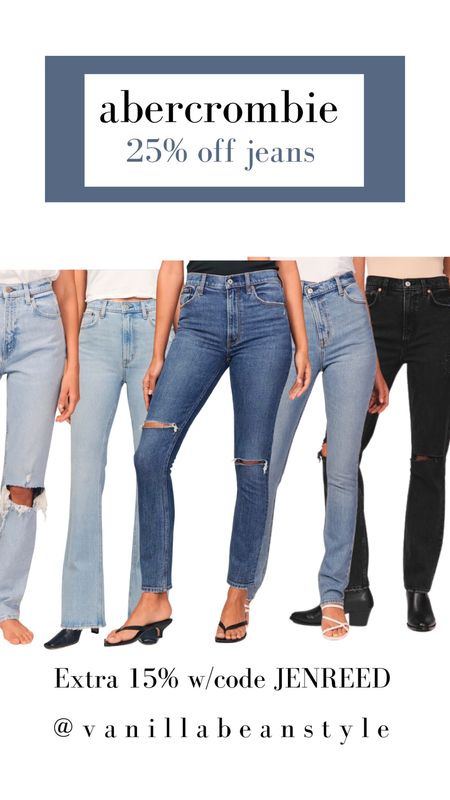 25% off Abercrombie Jeans.. plus 15% w/code JENREED 

#LTKunder100 #LTKsalealert #LTKFind