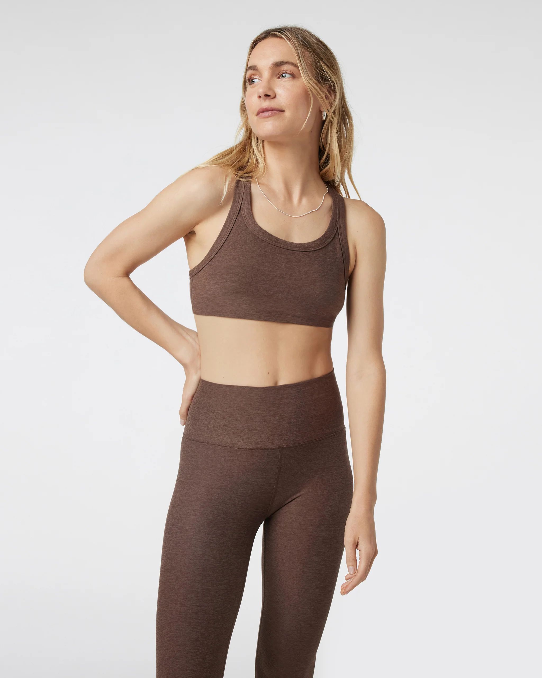 Elevation Racer Bra | Smoke Blue Racerback Sports Bra | Vuori | Vuori Clothing (US & Canada)