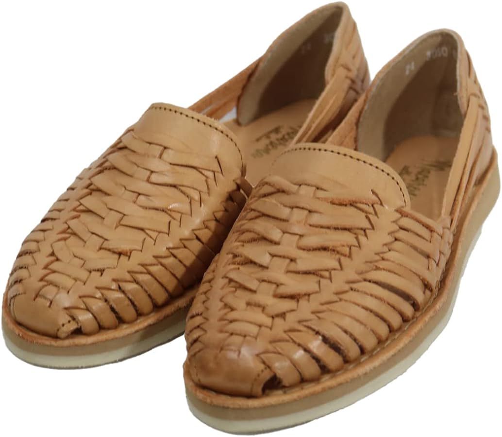 Sandals women Huarache Sandal Colorful Leather Mexican Style Color Tan 3050 Flat | Amazon (US)
