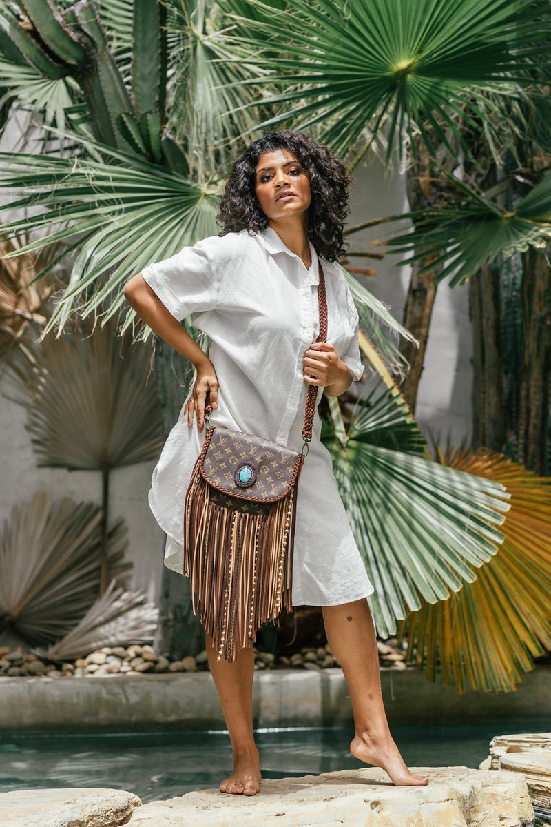 World Traveler with Turquoise Pendant | Vintage Boho