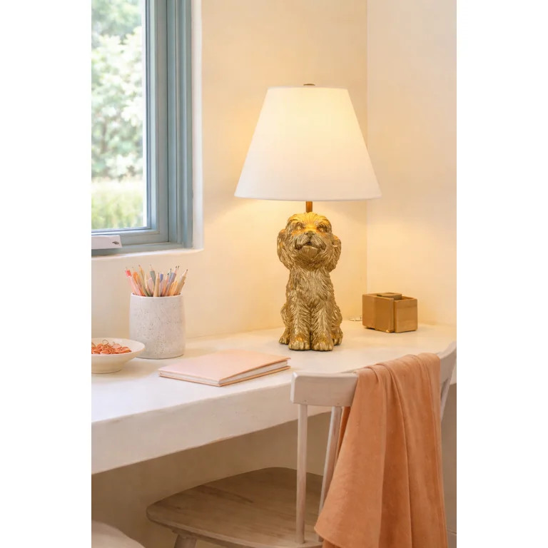 Home Decor Collection Catalina Lighting Golden Doodle Table Lamp with Painted Gold Finish and Tap... | Walmart (US)