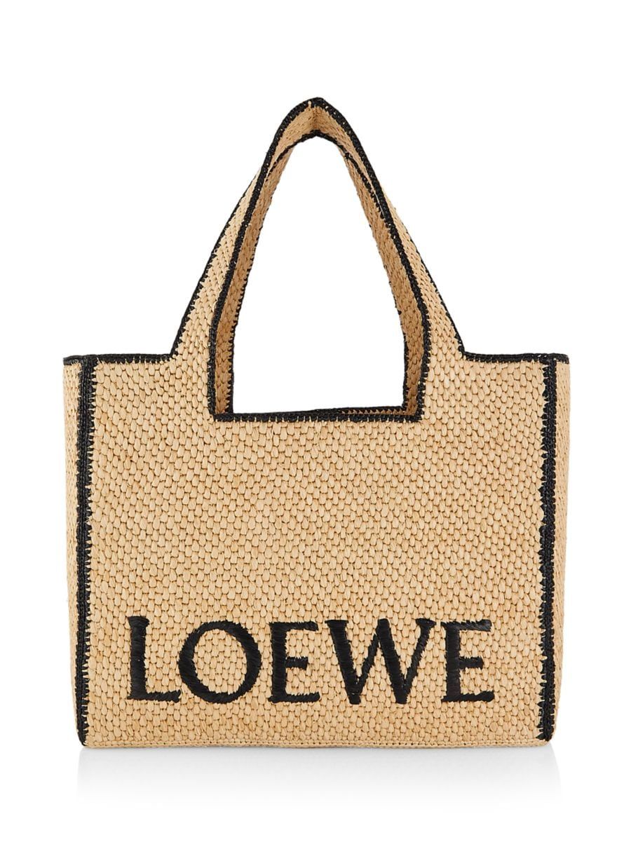 LOEWE x Paula's Ibiza Large Logo Raffia Tote Bag | Saks Fifth Avenue